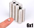 pack of Small Round Super Strong neo-dymium Magnets Size 6X1Mm. 
