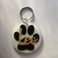 Cat tag-  pet animal collar tag- with custom name- size 2 inches- resin art- with custom text. 