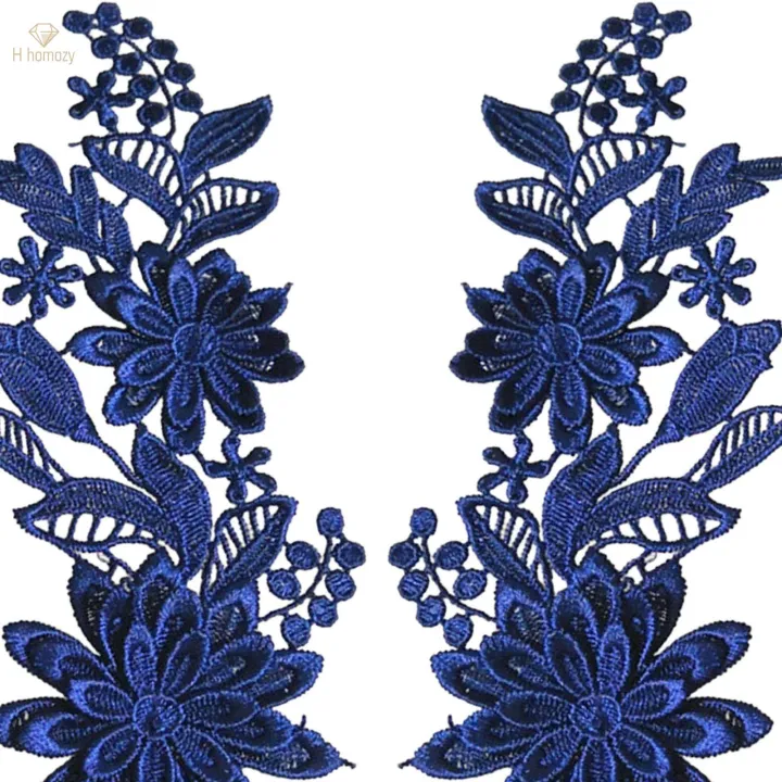 2Pcs%20Lace%20Applique%20Flower%20Embroidery%20Applique%20for%20DIY%20Jeans%20Evening%20Dress%20-%20Image%203