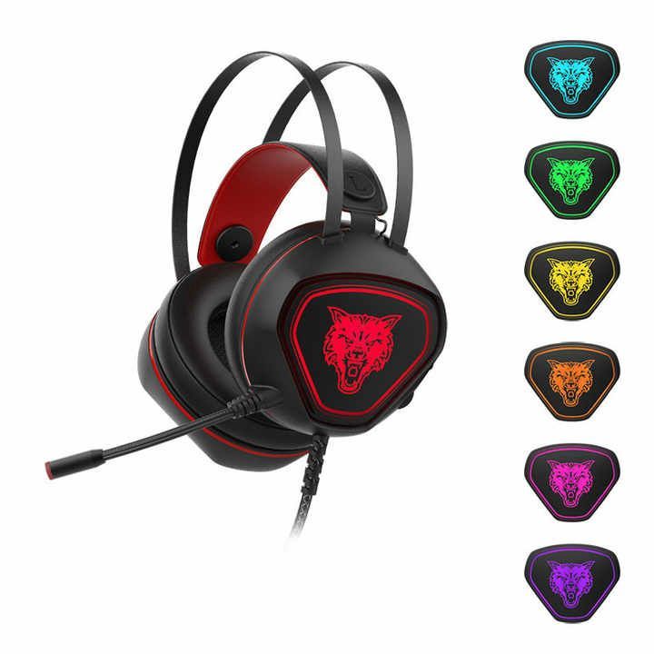 Leeteen G3 Series Gaming Wired Over Ear Headphones With Mic With Noise Canceling, Pc With Surround Stereo Sound, Led Light For Smartphones, Ps4, Pc, Laptop (Blue)