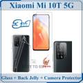 Xiaomi Mi 10T 5G Tempered Glass Screen Protector Polish Glass + Back Jelly Protector Clear Soft Film Protection Hydrogel + Back Camera 9H Gorilla Flexible Protector For Xiaomi Mi 10T 5G. 