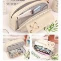 3 Layers Pencil Case Large Capacity Pen Bag Kawai Simple Style Pencil Pouch School Office Stationery Organizer Supplies. 
