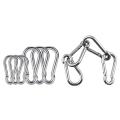 4Pcs M6 Spring Snap Hooks Heavy Duty Stainless Steel 304 Swing Set & 6Pcs Stainless Steel Spring Snap Hook Carabiner. 
