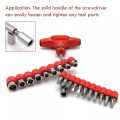 24Pcs Portable Socket Screwdriver Set Multi-Function T-Handle Hexagon Bolt Driver Combination Screwdriver Suit for Repair Low Stock. 