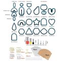 142Pcs Jewelry Mold Tools for DIY Making Earrings Clay Cutters Plastic Hook with Storage Bag Cake Cookie Baking Mould. 