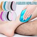 Hair Removal Painless Physical Manual Epilator Crystal Hair Eraser Nano Glass Hair Removal Washable Portable Hair Removal Device Beauty Tool Hair Eraser Stone for Man and Women Arms Legs Back Normal Quality. 
