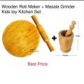Mini roti maker Small Chakla Belan With Masala Grinfer Wooden Rolling Pin And Board Chakla Belan Toy For Girls. 