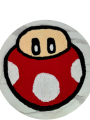 Hand made  Mario mushroom Rug. 