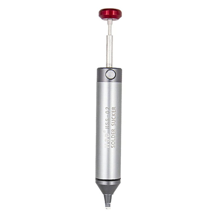 Solder Sucker No Clog Aluminum Desoldering Pump Heat Resistant Elastic Silicone Tube with Strong Vacuum Suction 1 PCS