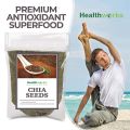 Healthworks Chia Seeds Rawremium & All-Natural | Contains Omega 3, Fiber & Protein | Great with Shakes, Smoothies & Oatmeal | Packaging May Vary. 