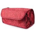 Roll N Go Cosmetic Bag - Pink & black. 