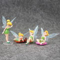 4pcs/Set 3-10cm Princess Tinkerbell Tinker Bell Beautiful Faery Fairy Elf Flower Elves PVC Action Figure Mini Model Toys Dolls. 
