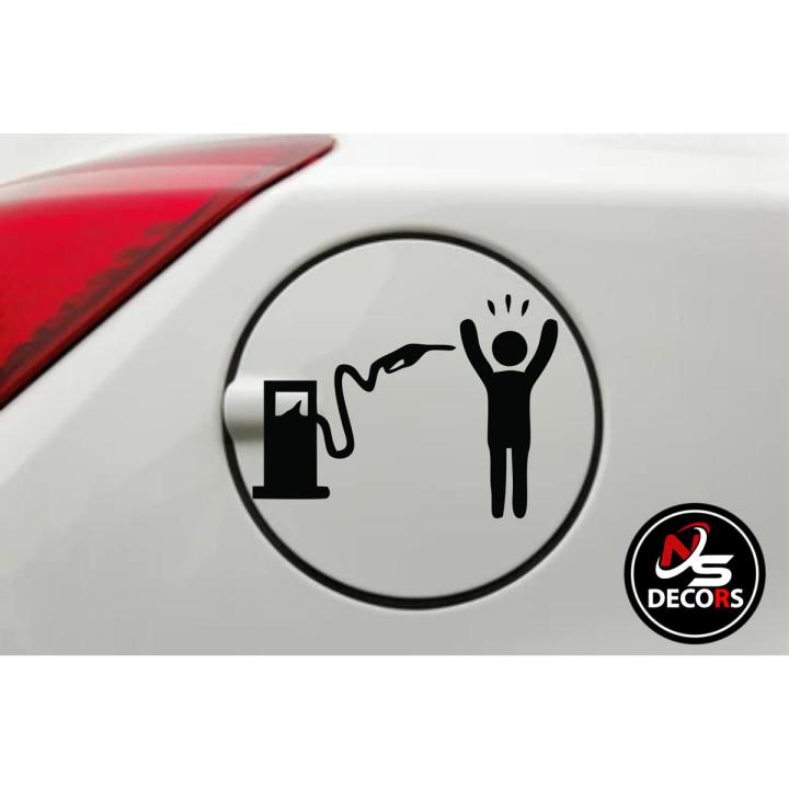 FUNNY FUEL CAP STICKER FOR CAR