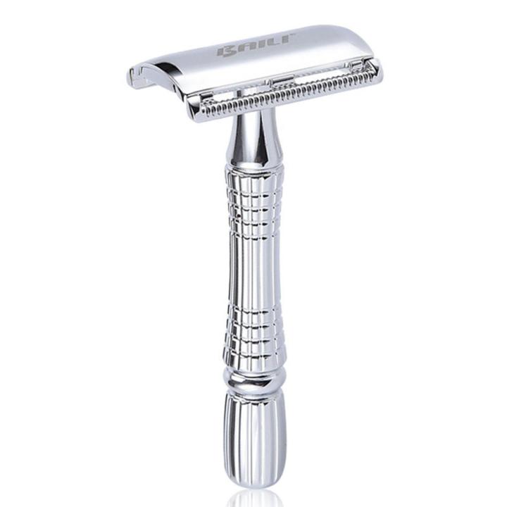 BAILI Classic Safety Razor Manual Exquisite Traditional Double Edge ...