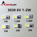 100pcs 3030 Backlight High Power LED DOUBLE CHIPS 1w 1.5W 2w 3V-3.6V 6v 9V lextar JUFEI AOT Cool white PT30A66 TV. 