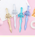1 Fancy Warrior Sword Blue Ink Gel Pen - Talwar Shape Gel Pens for School Children Girls & Boys - Office Supplies Stationary Gift - Birthday Return Stationery Present. 