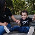 Mommy and Me Shirts Mama and Mama's Boy Mom and Son T Shirt Cute Family Look Matching Clothes Mother Son Outfits T-shirt. 