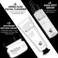 (Pack Of 3) WBM Morning Skin Care Kit | Facial Cleanser, Whitening Restore Cream & Dark Spot Serum. 
