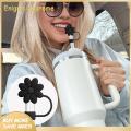 Enigma- Portable Straw Cover Silicone Flower Straw Cover Reusable No Spill Dust-proof Tumbler Straw Protector for Cup Accessories Food Grade Silicone Food-grade Straw Sleeve. 