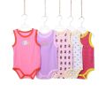 Pack of 5 Baby Sleeveless Romper Set. 