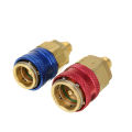 2pcs R134A High Tools DIY Low Quick Coupler Connector Adapter Type Auto AC Manifold Gauge. 