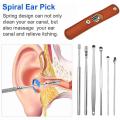 Ear Wax Cleaning Kit, 6 Pcs Ear Pick Tools, Wax Removal Kit, Ear Cleaning Tool Set, Spring Earwax Cleaner Tool Ear Wax Remover, Reusable Ear Cleaner for Children. 