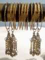Bangles Sets with Hanging Charms | Traditional Pakistani Jewelry for Weddings & Festivals. 