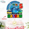 TAYO the little bus Theme CUSTOMIZED Digital Cake Topper for Boy or Girl 1st Birthday Party Celebration & Perfect Birthday gift with Any Name. 