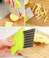 Potato Cutter Stainless Steel Potato Wavy Knife French Fry Chip Cutter Kitchen Vegetable Slicer Cutting Tools Kitchen. 
