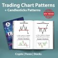 Crypto and forex trading chart patterns book including candlstick patterns. 