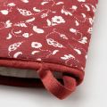 Ikea Oven Glove Red Pattern. 