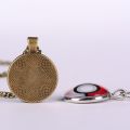 Tai Ji Yin Yang Pendant Necklace Classic Black White Chinese Sign Glass Gem Necklace Cat Paw Silver Plated. 