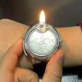 Men's wristwatch with built in gas refillable cigarette lighter. (Iighter watch, watches for men). 
