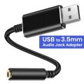 USB to 3.5mm Jack Audio Adapt USB to Aux Cable External Stereo Sound Card Support USB to TRRS 4-Pole Aux Port. 