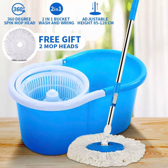 Magic Spin Mop Set - 360 Degree Microfiber Mop Head Home Clean Tools Microfiber