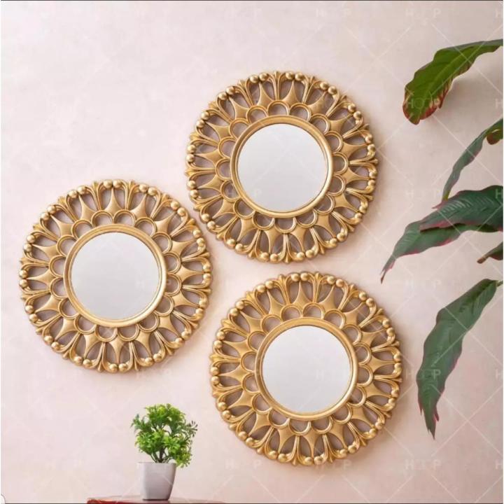 3 Peace Fancy Wall Mirror Décor Decoration Mount Tv Backdrop Party Room Hanging Suns Best for Decoration Purpose