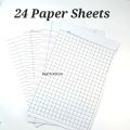 Writing Paper Sheets Pack of 24 (Dasta) | 8.25 x 13 Inches Neat & High-Quality Lined Paper for Urdu, English & Maths | Perfect for Assignments, Notes, Presentations, and Rough Work | Smooth & Durable Writing Sheets for Students, Professionals & Office. 