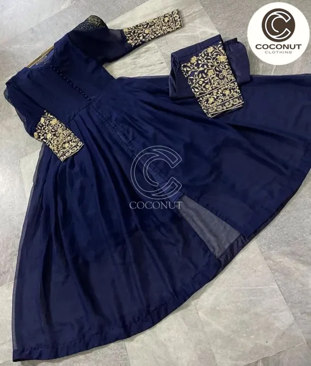 Stylish%20Embroidered%20Chiffon%20Maxi%20with%20Embroided%20Trouser%20Full%20Flair%20(2-Piece)%20Chiffon%20Maxi%20Dresses%20For%20Women%20-%20Image%202