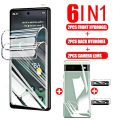 6 IN 1 for Google Pixel 7 Pro 6a 5a 4A 6 Pro 3D Curved Screen Protectors Hydrogel Camera Lens Tempered Glass Film Pixel6 7pro. 