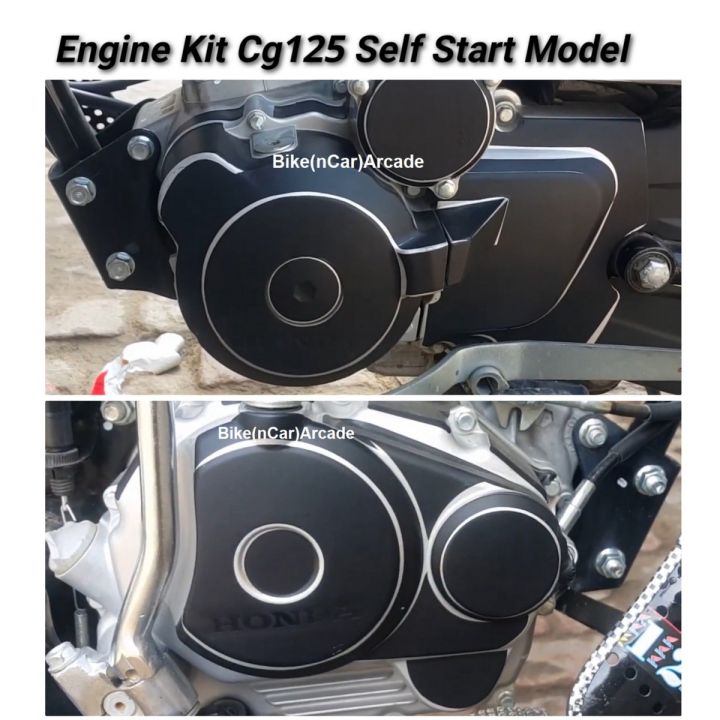 Sticker Engine Kit For Self Start CG 125 New Model Sticker Kit Waterproof Matt Black