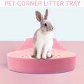 Rabbit Toilet Litter Tray,Small Animal Toilet Corner Potty, Pet Litter Trays Corner for Rabbit, (Pink). 