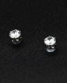 Silver Zircon Magnetic Earrings Unisex. 