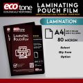 Ecotone LAMINATING POUCH FILM - Long Lasting Coat Clear | Waterproof | Temper Proof - A4 Size - 80 micron - | Lamination. 