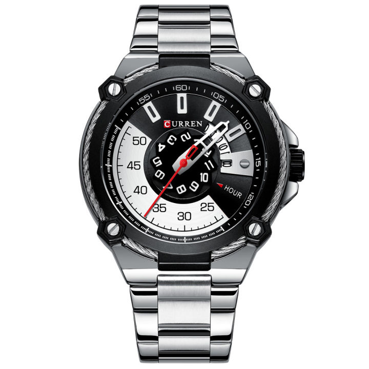 CURREN%208361%20Quartz%20Movement%20Chronograph%20Date%20Display%20Watch%20Luminous%20Wristwatch%20With%20Stainless%20Steel%20Strap%20For%20Men%20-%20Image%202