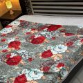 BeQuest Soft Fleece AC Blanket Set for Double Bed - Elegant  Floral Design. 