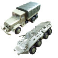 2Pcs/Set 1/72 M35 Truck BTR-80 Cavalry Carrier Model DIY Assembly Craft Kids Bauble. 