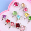 10pcs Children Kids Little Girl Adjustable Jewelry Rings in Box, Random Shape. 