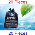 (20 or 30  Piece) Large Size Dust Bin Bags - Biodegradable Trash Bag. 