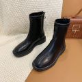 Martin boots autumn 2021 new plus velvet autumn and winter Korean version ins net red single boots mid-tube small short boots women. 