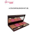 Glamorous Face 4 Color Powder Blush on Palette, Four Blush Shades for Beautiful, Long-Lasting Pigment, Fantastic Blush on Palette. 